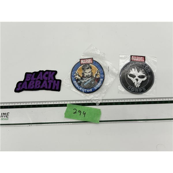 Lot of 3 iron on patches