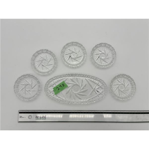 Lot of pinwheel crystal dishes