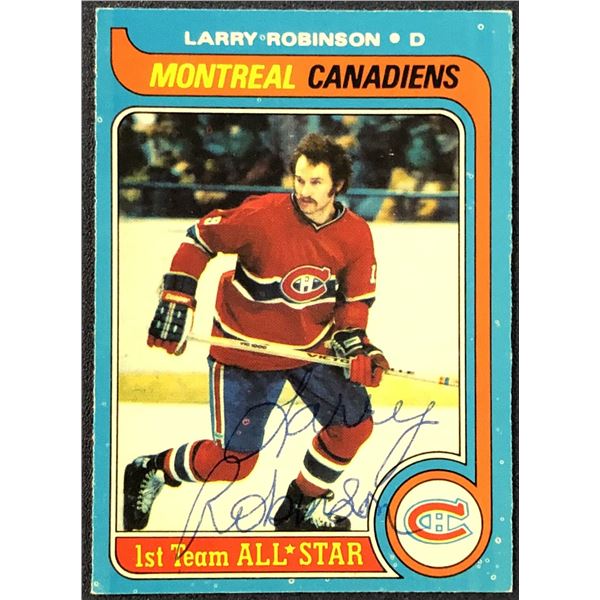 1979-80 O-PEE-CHEE LARRY ROBINSON (HOF) SIGNED