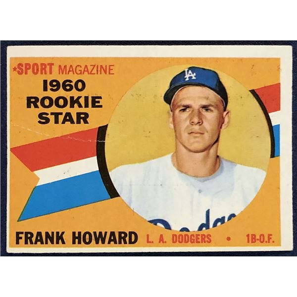 1960 TOPPS GRAY BACKS FRANK HOWARD ROOKIE CARD