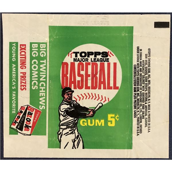 1962 TOPPS BASEBALL WRAPPER