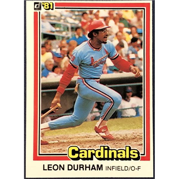 1981 DONRUSS LEON DURHAM ROOKIE CARD
