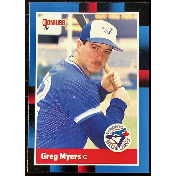 1988 DONRUSS GREG MYERS ROOKIE CARD