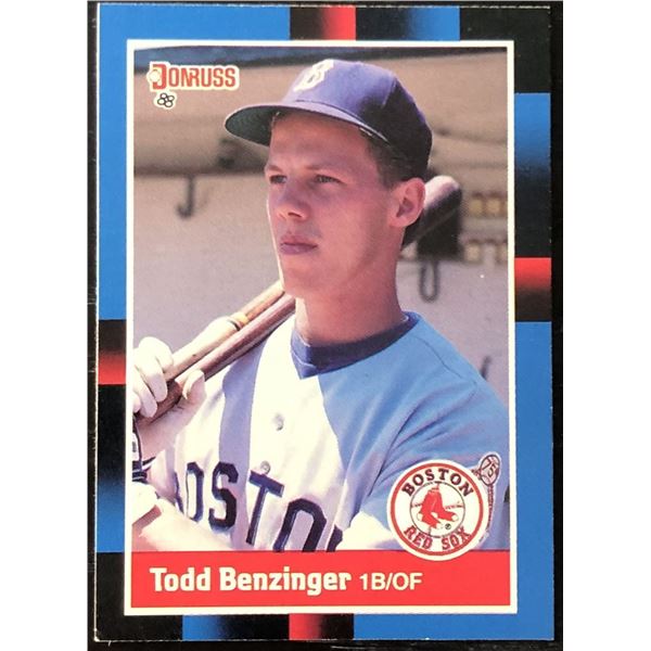 1988 DONRUSS TODD BENZINGER ROOKIE CARD