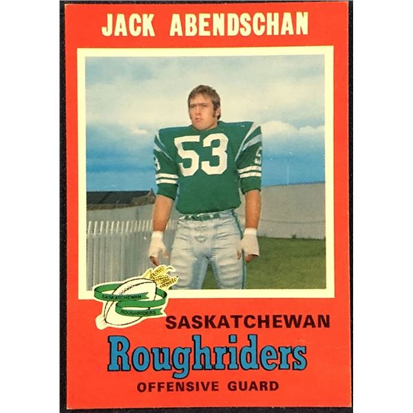 1971 O-PEE-CHEE CFL JACK ABENDSCHAN (HOF)