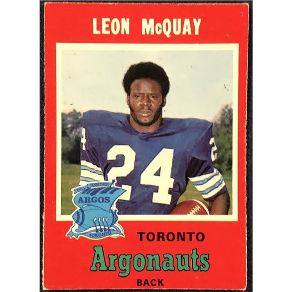 1971 O-PEE-CHEE CFL LEON McQUAY