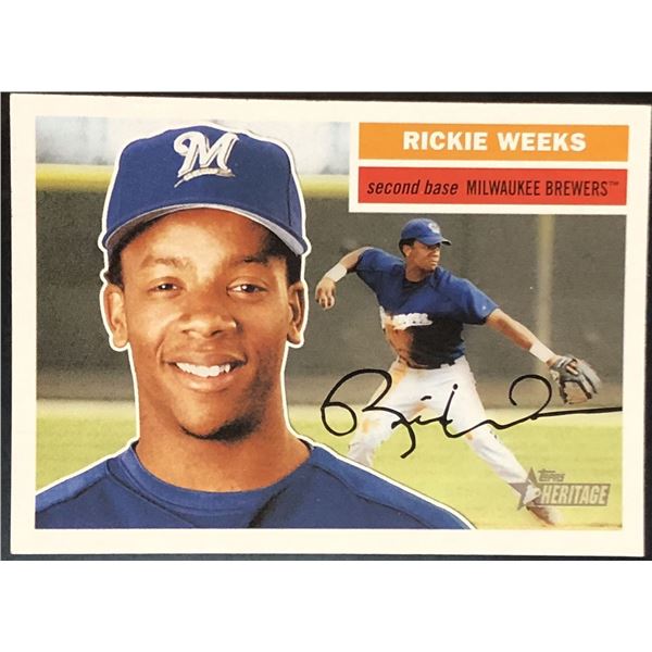 2005 TOPPS HERITAGE RICKIE WEEKS ROOKIE CARD