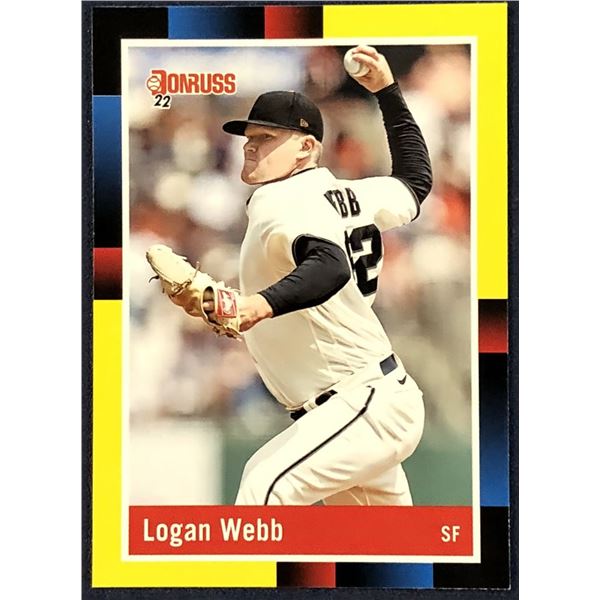 2022 DONRUSS YELLOW FLASH RETRO LOGAN WEBB