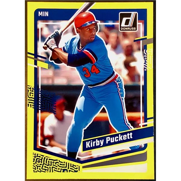 2023 DONRUSS YELLOW PARALLEL KIRBY PUCKETT (HOF)