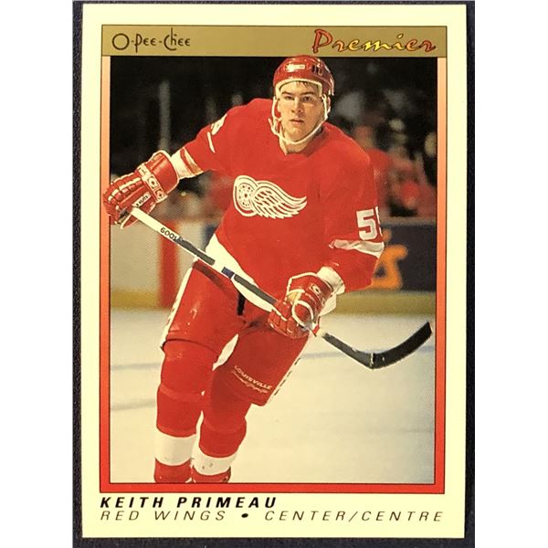 1990-91 O-PEE-CHEE PREMIER KEITH PRIMEAU ROOKIE CARD