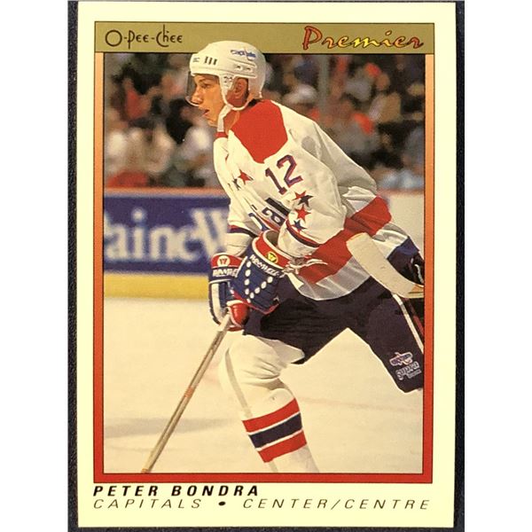 1990-91 O-PEE-CHEE PREMIER PETER BONDRA ROOKIE CARD