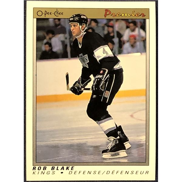 1990-91 O-PEE-CHEE PREMIER ROB BLAKE (HOF) ROOKIE CARD
