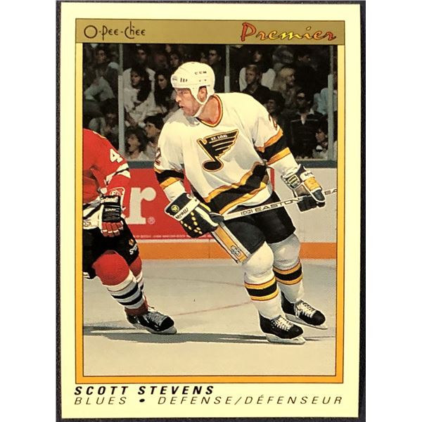 1990-91 O-PEE-CHEE PREMIER SCOTT STEVENS (HOF)