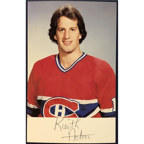 1981-82 MONTREAL CANADIENS POST CARDS - KEITH ACTON
