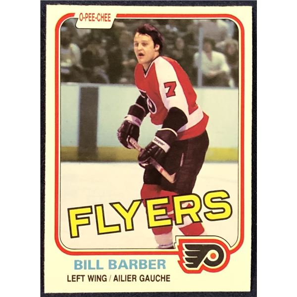 1981-82 O-PEE-CHEE BILL BARBER (HOF)