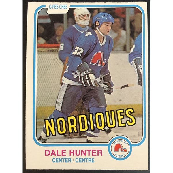 1981-82 O-PEE-CHEE DALE HUNTER ROOKIE CARD