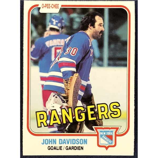 1981-82 O-PEE-CHEE JOHN DAVIDSON