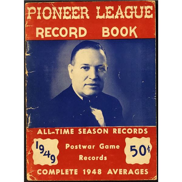 1949 PIONEER LEAGUE LEAGUE RECORD BOOK
