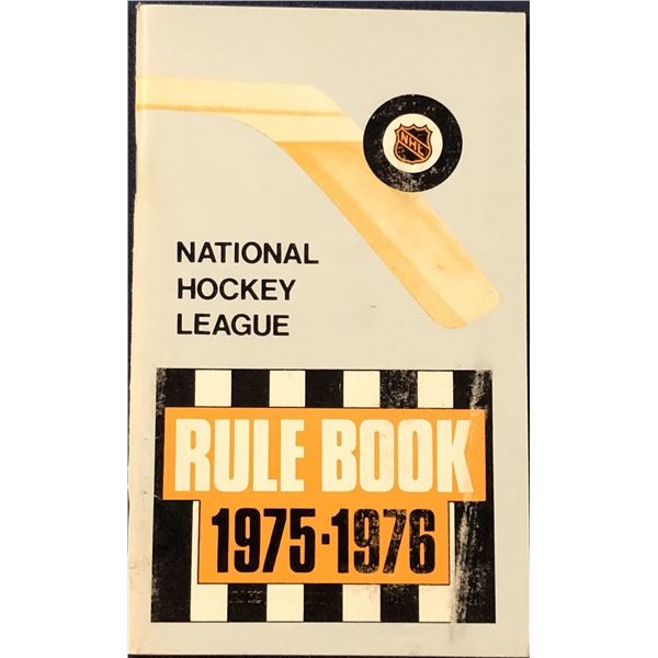 1975-76 NHL RULE BOOK