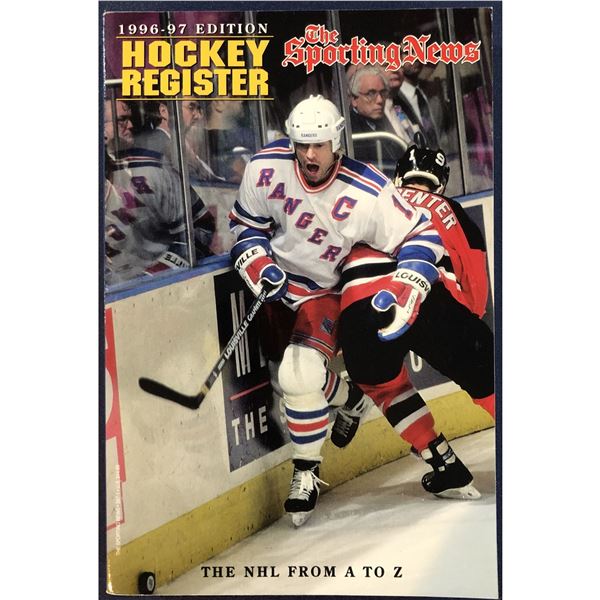 1996-97 SPORTING NEWS HOCKEY REGISTER - MARK MESSIER (HOF) COVER