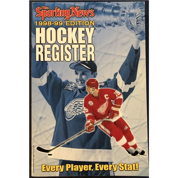 1998-99 SPORTING NEWS HOCKEY REGISTER - STEVE YZERMAN (HOF) COVER