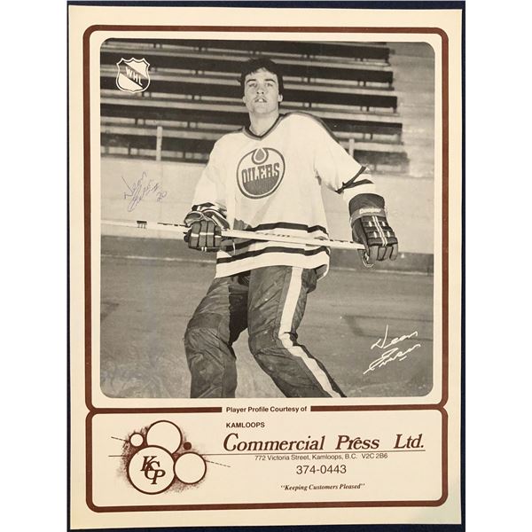 1982-83 KAMLOOPS JR. OILERS (WHL) - DEAN EVASON SIGNED
