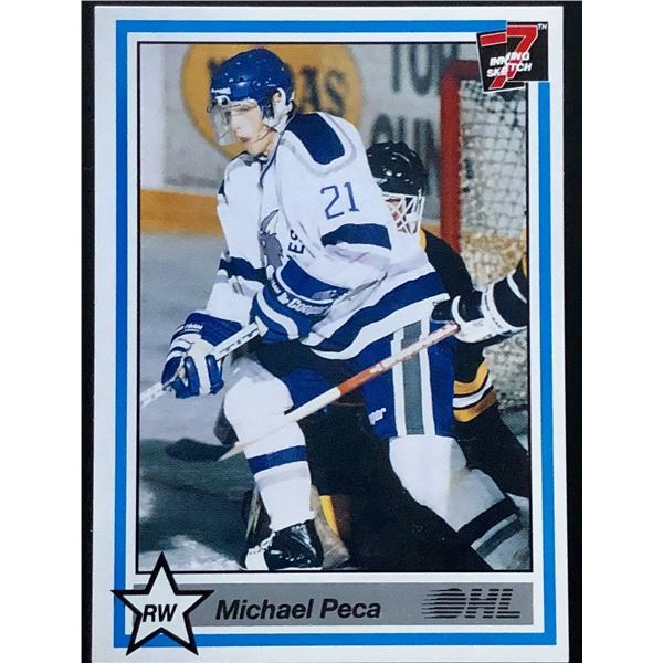 1990-91 7th INNING SKETCH MIKE PECA JUNIOR CARD