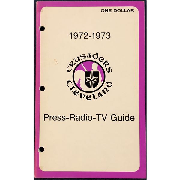 1972-73 WHA MEDIA GUIDE - CLEVELAND CRUSADERS