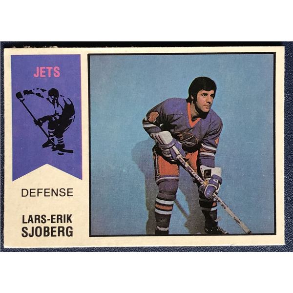 1974-75 O-PEE-CHEE WHA LARS-ERIK SJOBERG ROOKIE CARD