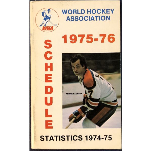 1975-76 WHA LEAGUE MEDIA GUIDE