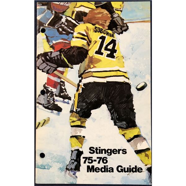 1975-76 WHA MEDIA GUIDE - CINCINNATI STINGERS