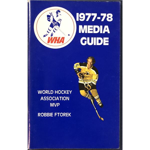 1977-78 WHA MEDIA GUIDE