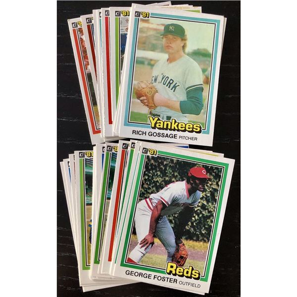 1981 DONRUSS BASEBALL COLLECTION - 25 CARDS