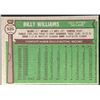 Image 2 : 1976 TOPPS BILLY WILLIAMS (HOF)
