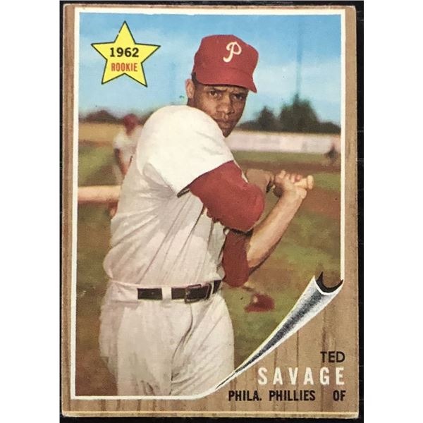 1962 TOPPS TED SAVAGE