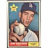 Image 1 : 1961 TOPPS JIM GOLDEN ROOKIE CARD