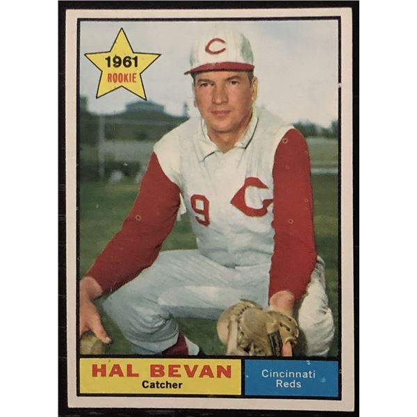1961 TOPPS HAL BEVAN ROOKIE CARD