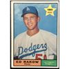Image 1 : 1961 TOPPS ED RAKOW ROOKIE CARD