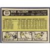 Image 2 : 1961 TOPPS BOB ALLISON