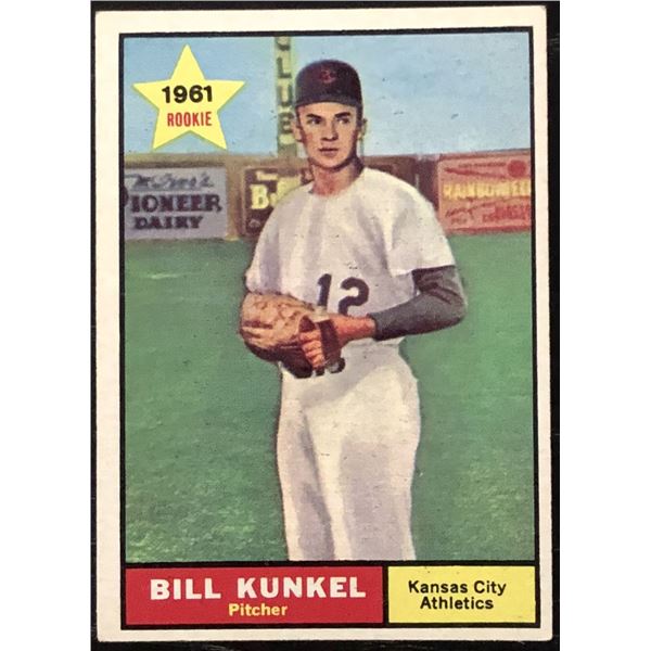 1961 TOPPS BILL KUNKEL ROOKIE CARD
