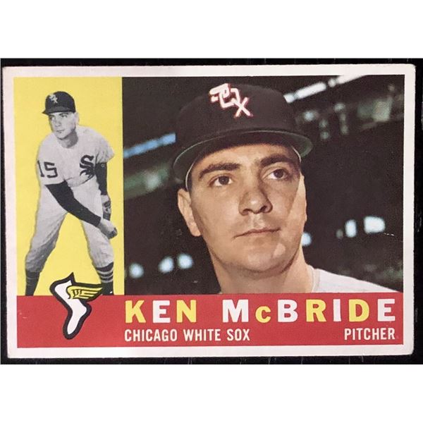 1960 TOPPS KEN McBRIDE ROOKIE CARD