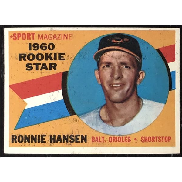 1960 TOPPS GRAY BACKS RONNIE HANSEN