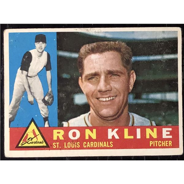 1960 TOPPS GRAY BACKS RON KLINE