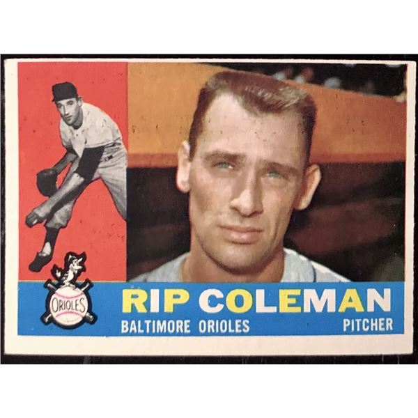 1960 TOPPS GRAY BACKS RIP COLEMAN