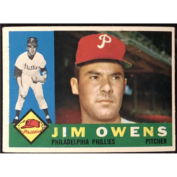 1960 TOPPS GRAY BACKS JIM OWENS
