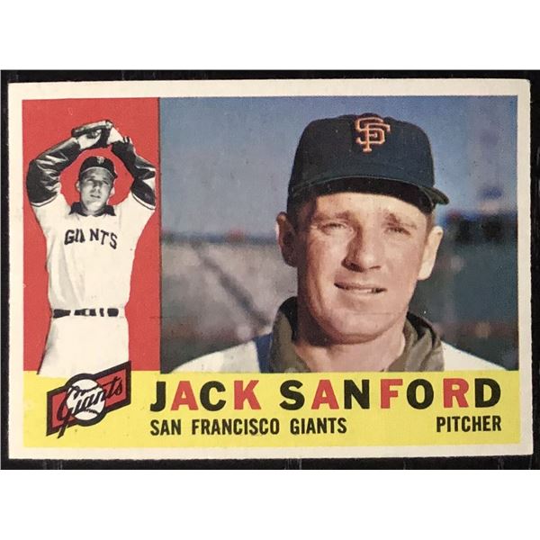 1960 TOPPS GRAY BACKS JACK SANFORD