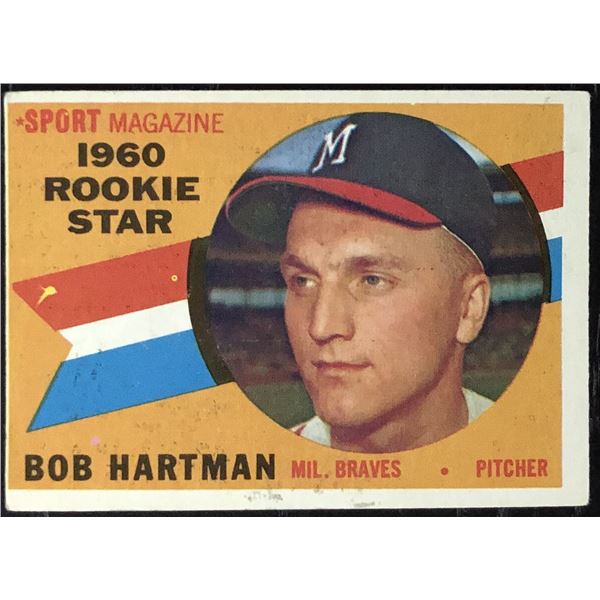 1960 TOPPS GRAY BACKS BOB HARTMAN