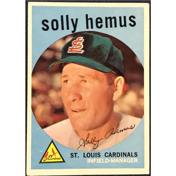 1959 TOPPS WHITE BACKS SOLLY HEMUS HIGH NUMBER