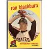 Image 1 : 1959 TOPPS WHITE BACKS RON BLACKBURN ROOKIE CARD