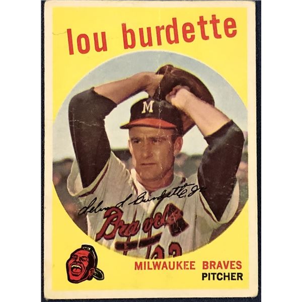 1959 TOPPS WHITE BACKS LOU BURDETTE